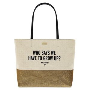 Disney Kate Spade Glitter Tote Bag - Walt Disney - Who Says We Have To Grow Up